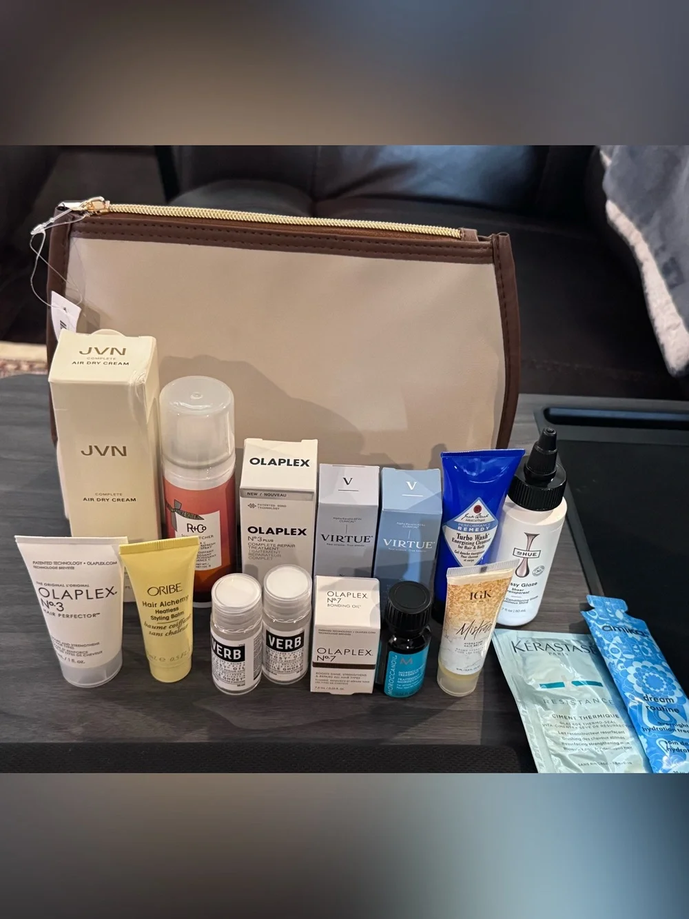 BeautySpace 16 piece hair care set with bag. New!